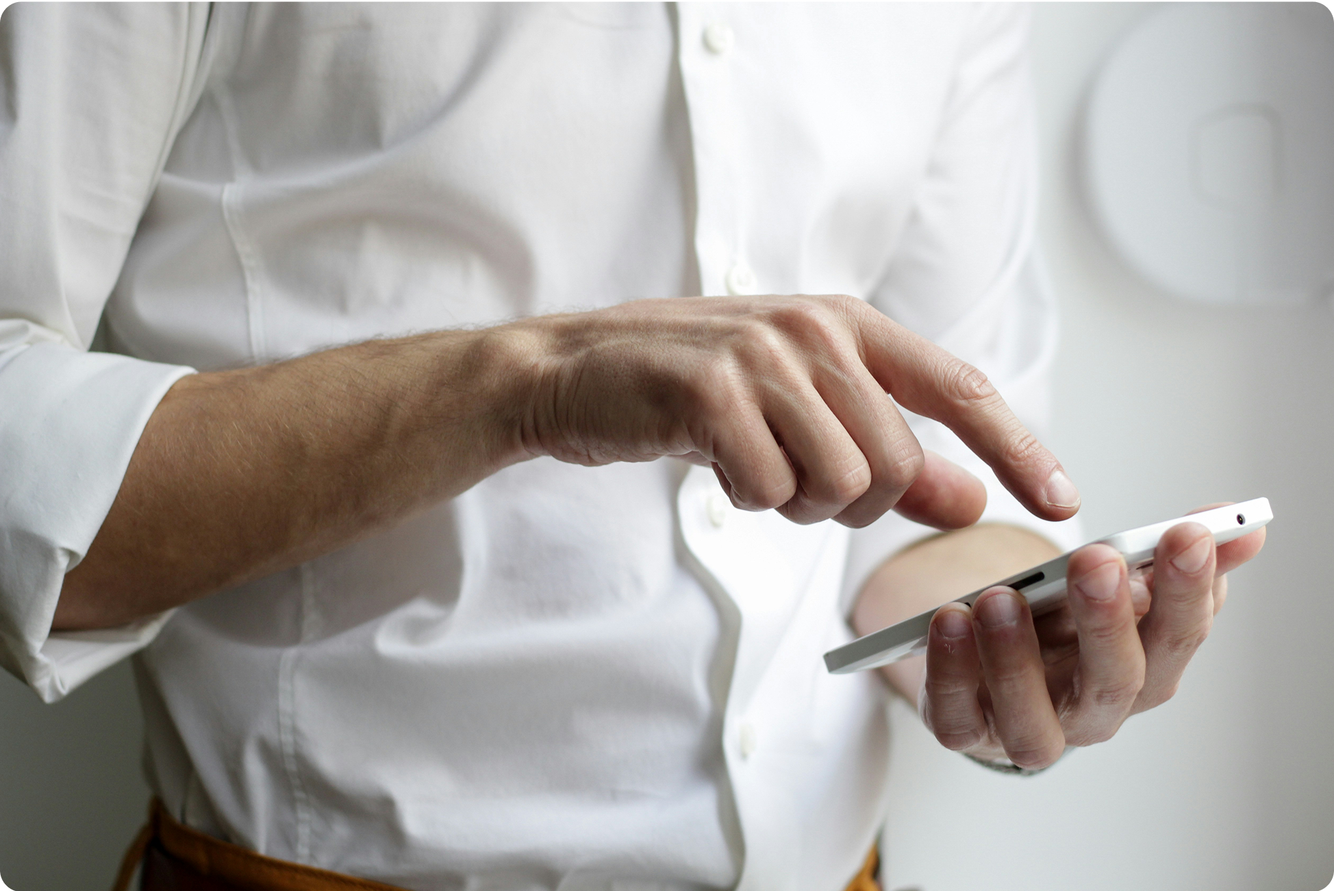 Professional woman using mobile device
